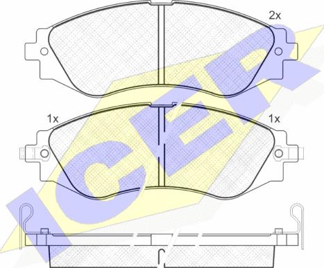 Icer 181260 - Bremsbelagsatz, Scheibenbremse alexcarstop-ersatzteile.com