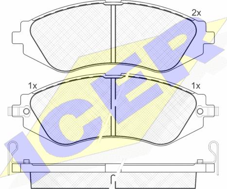 Icer 181263 - Bremsbelagsatz, Scheibenbremse alexcarstop-ersatzteile.com