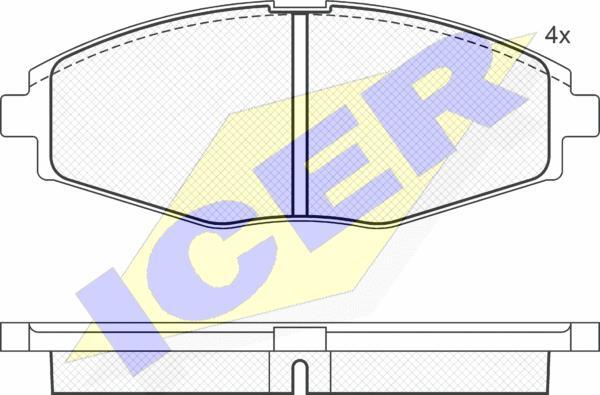 Icer 181262 - Bremsbelagsatz, Scheibenbremse alexcarstop-ersatzteile.com