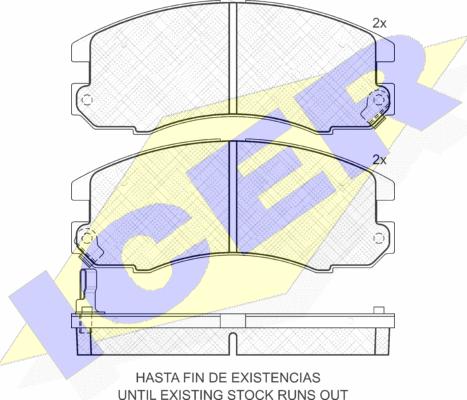 Icer 181209 - Bremsbelagsatz, Scheibenbremse alexcarstop-ersatzteile.com