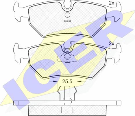 Icer 181214 - Bremsbelagsatz, Scheibenbremse alexcarstop-ersatzteile.com