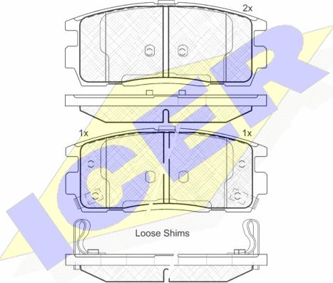 Icer 181799 - Bremsbelagsatz, Scheibenbremse alexcarstop-ersatzteile.com