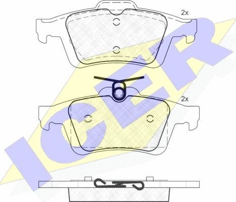 Icer 181744 - Bremsbelagsatz, Scheibenbremse alexcarstop-ersatzteile.com