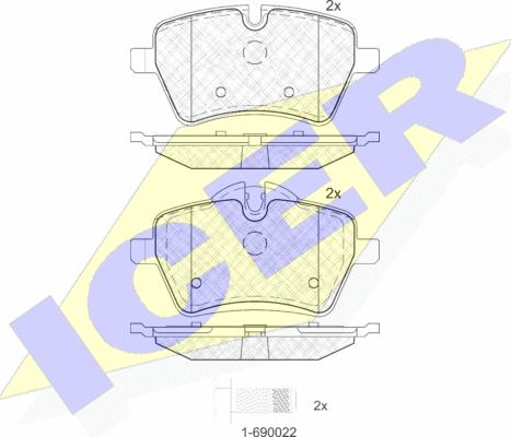 Icer 181756 - Bremsbelagsatz, Scheibenbremse alexcarstop-ersatzteile.com