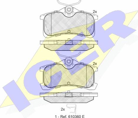 Icer 181728 - Bremsbelagsatz, Scheibenbremse alexcarstop-ersatzteile.com