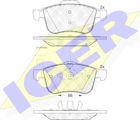 Icer 181772 - Bremsbelagsatz, Scheibenbremse alexcarstop-ersatzteile.com