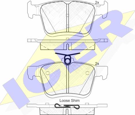 Icer 182099 - Bremsbelagsatz, Scheibenbremse alexcarstop-ersatzteile.com