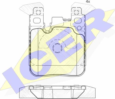 Icer 182092 - Bremsbelagsatz, Scheibenbremse alexcarstop-ersatzteile.com