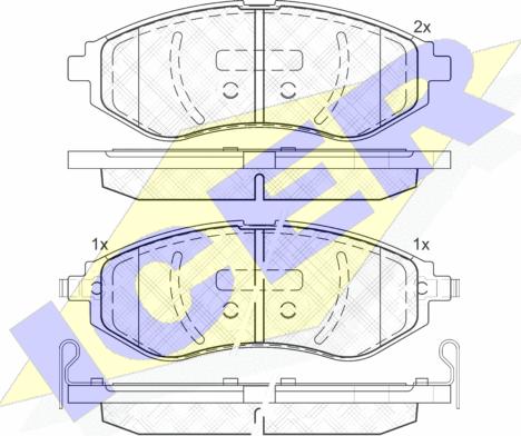 Icer 182040 - Bremsbelagsatz, Scheibenbremse alexcarstop-ersatzteile.com