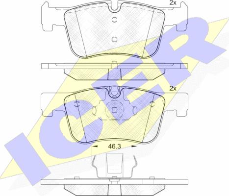 Icer 182048 - Bremsbelagsatz, Scheibenbremse alexcarstop-ersatzteile.com