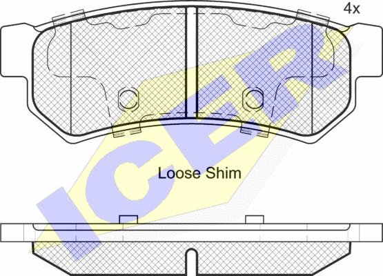 Icer 182058 - Bremsbelagsatz, Scheibenbremse alexcarstop-ersatzteile.com