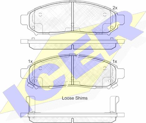 Icer 182003-200 - Bremsbelagsatz, Scheibenbremse alexcarstop-ersatzteile.com