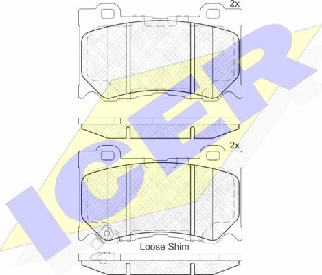 Icer 182089 - Bremsbelagsatz, Scheibenbremse alexcarstop-ersatzteile.com