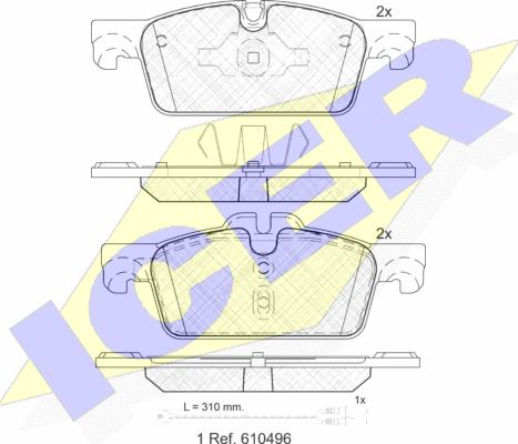 Icer 182021 - Bremsbelagsatz, Scheibenbremse alexcarstop-ersatzteile.com