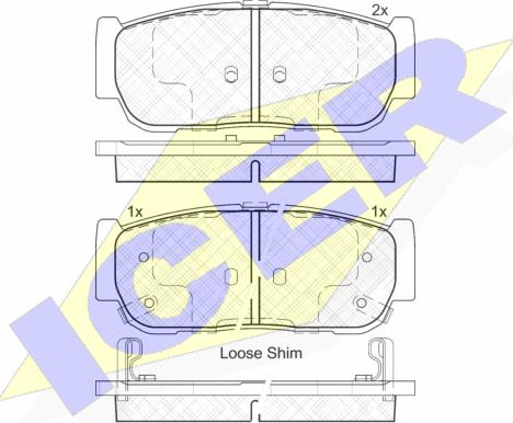 Icer 182151 - Bremsbelagsatz, Scheibenbremse alexcarstop-ersatzteile.com