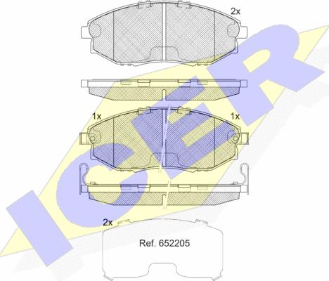 Icer 182336 - Bremsbelagsatz, Scheibenbremse alexcarstop-ersatzteile.com