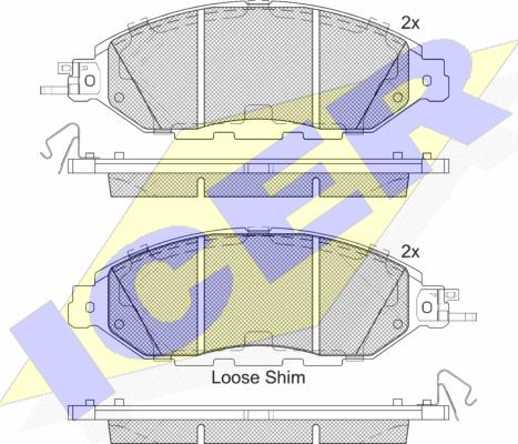 Icer 182234 - Bremsbelagsatz, Scheibenbremse alexcarstop-ersatzteile.com