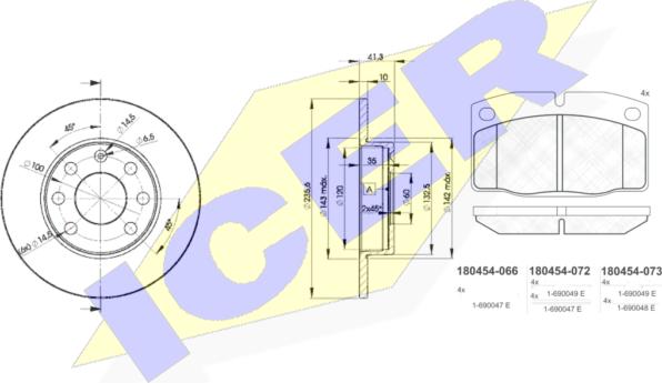 Icer 30454-6193 - Bremsensatz, Scheibenbremse alexcarstop-ersatzteile.com