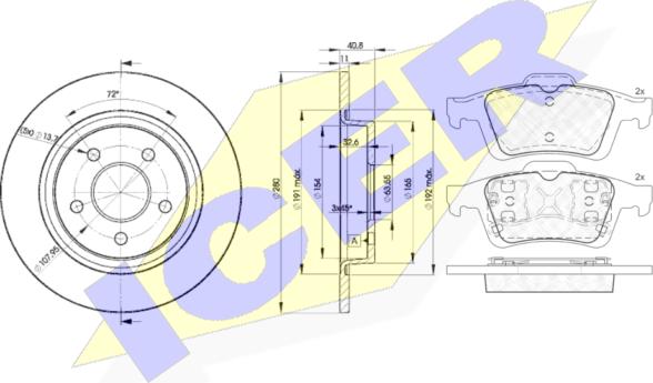 Icer 31743-3962 - Bremsensatz, Scheibenbremse alexcarstop-ersatzteile.com