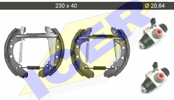 Icer 79KT0004 C - Bremsbackensatz alexcarstop-ersatzteile.com