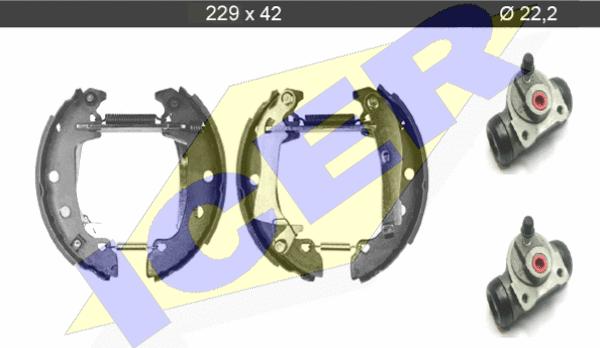 Icer 79KT0016 C - Bremsbackensatz alexcarstop-ersatzteile.com