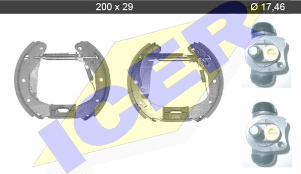 Icer 79KT0036 C - Bremsbackensatz alexcarstop-ersatzteile.com