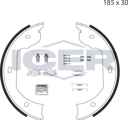 Icer 79PB4003 C - Bremsbackensatz, Feststellbremse alexcarstop-ersatzteile.com