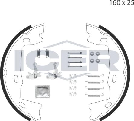 Icer 79PB4021 C - Bremsbackensatz, Feststellbremse alexcarstop-ersatzteile.com