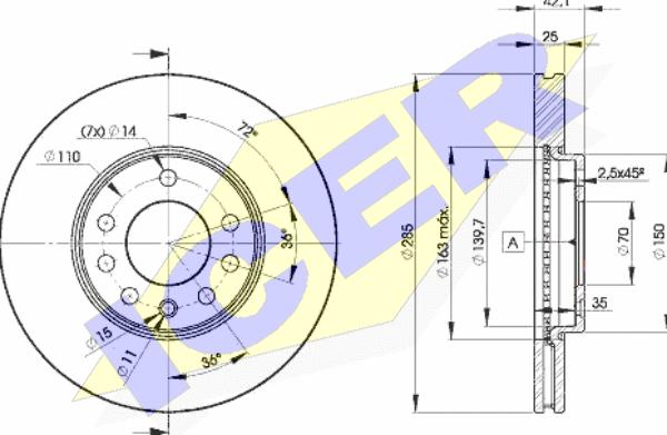 Icer 78BD9003-2 - Bremsscheibe alexcarstop-ersatzteile.com