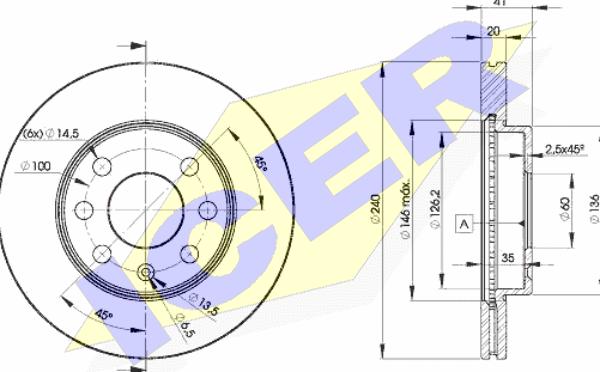 Icer 78BD9021-2 - Bremsscheibe alexcarstop-ersatzteile.com