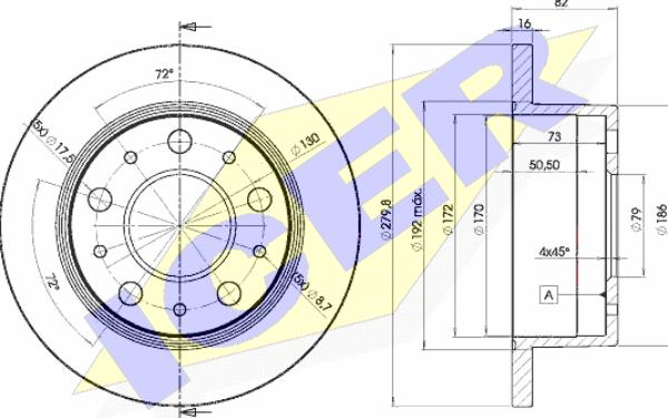 Icer 78BD4696-1 - Bremsscheibe alexcarstop-ersatzteile.com