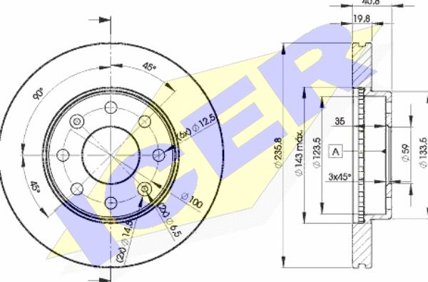 Icer 78BD4633-2 - Bremsscheibe alexcarstop-ersatzteile.com