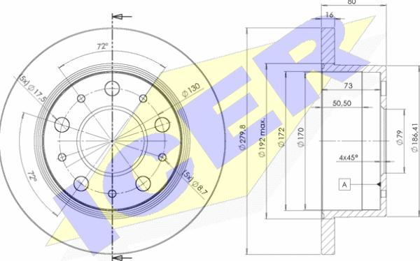 Icer 78BD5625-1 - Bremsscheibe alexcarstop-ersatzteile.com