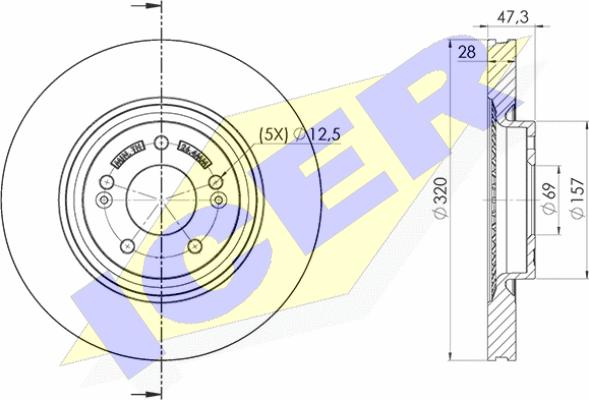 Icer 78BD5271-2 - Bremsscheibe alexcarstop-ersatzteile.com