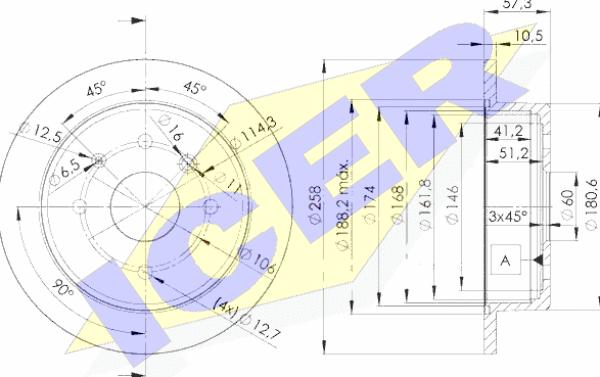 Icer 78BD6028-2 - Bremsscheibe alexcarstop-ersatzteile.com