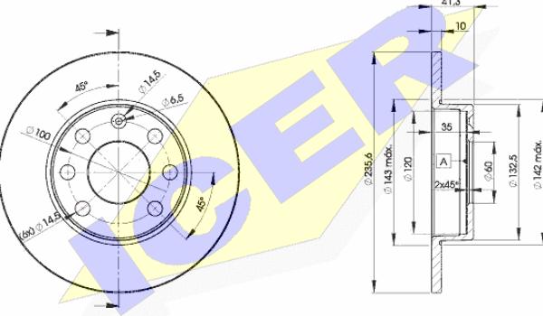 Icer 78BD6193-2 - Bremsscheibe alexcarstop-ersatzteile.com