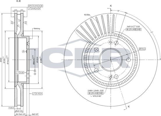 Icer 78BD0586-2 - Bremsscheibe alexcarstop-ersatzteile.com