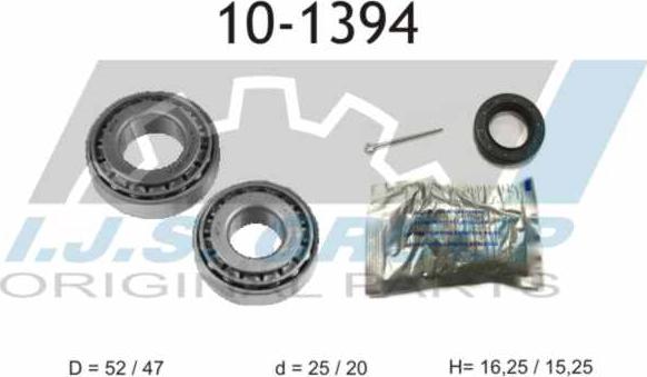 IJS GROUP 10-1394 - Radlagersatz alexcarstop-ersatzteile.com