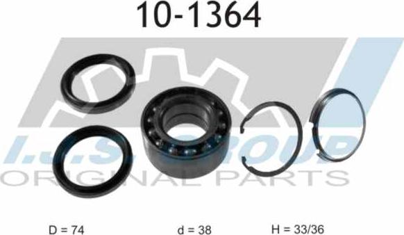 IJS GROUP 10-1364 - Radlagersatz alexcarstop-ersatzteile.com