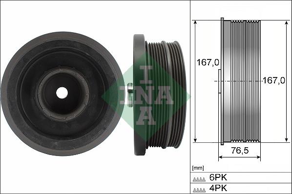 INA 544 0082 10 - Riemenscheibe, Kurbelwelle alexcarstop-ersatzteile.com