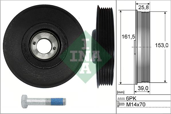 INA 544 0039 20 - Riemenscheibe, Kurbelwelle alexcarstop-ersatzteile.com