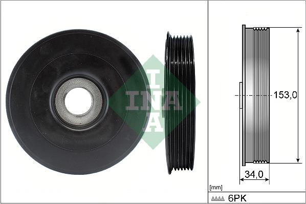 INA 544 0079 10 - Riemenscheibe, Kurbelwelle alexcarstop-ersatzteile.com