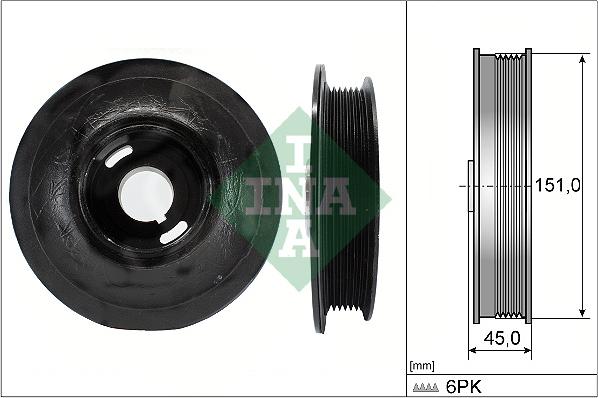 INA 544 0072 10 - Riemenscheibe, Kurbelwelle alexcarstop-ersatzteile.com