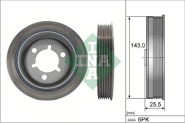 INA 544 0145 10 - Riemenscheibe, Kurbelwelle alexcarstop-ersatzteile.com