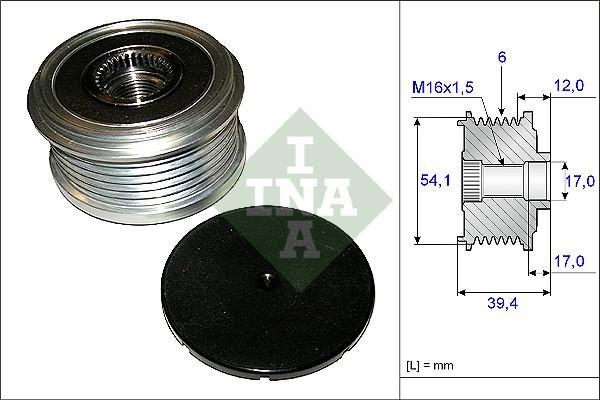 INA 535 0090 10 - Riemenscheibe, Generator alexcarstop-ersatzteile.com