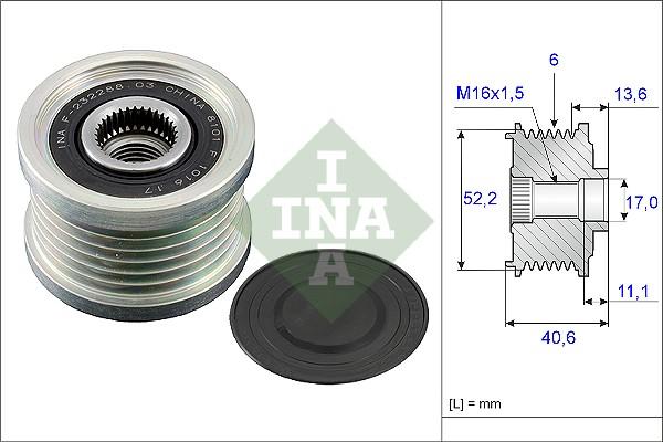 INA 535 0044 10 - Riemenscheibe, Generator alexcarstop-ersatzteile.com