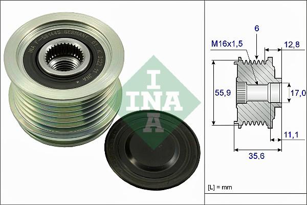 INA 535 0041 10 - Riemenscheibe, Generator alexcarstop-ersatzteile.com