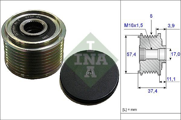 INA 535 0068 10 - Riemenscheibe, Generator alexcarstop-ersatzteile.com