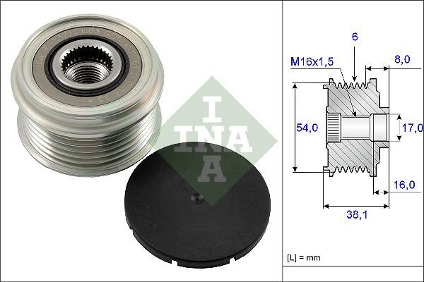 INA 535 0063 10 - Riemenscheibe, Generator alexcarstop-ersatzteile.com