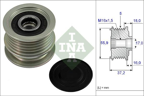 INA 535 0009 10 - Riemenscheibe, Generator alexcarstop-ersatzteile.com